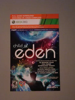 XB360 CHILD OF EDEN (2011) KINECT Game MICROSOFT Digital Download Card • $5.49