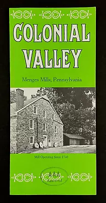 1960s Colonial Valley Corn Meal Menges Mills Dutch PA Vintage Travel Brochure • $8.99