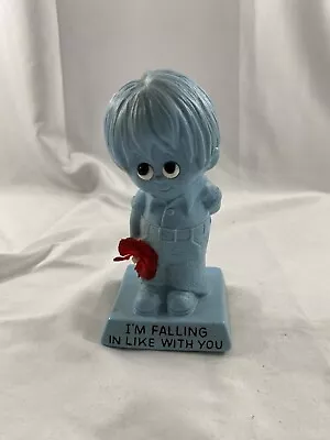 VTG  1971 R & W Berries Co Blue Figurine  I'm Falling In Like With You” 9033 #37 • $5.52