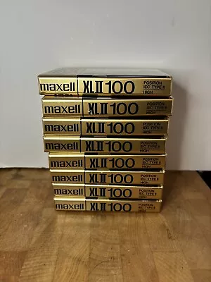 Lot Of 8 Maxell XLII 100 Minute High Bias Type II Cassette Tapes - SEALED • $50