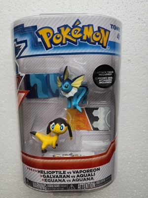 $12 • Buy Pokémon 2-figure Pack Tomy Series 1 Helioptile Vaporeon BNIB