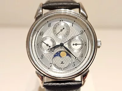 Vintage Triple Calendar Moon Phase Men's Ladies Quartz Watch  Jacques Lemans  • $170