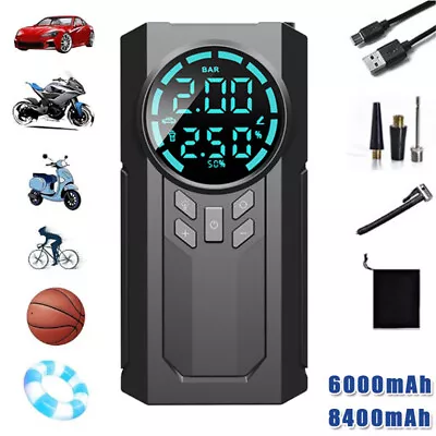 Electric Air Compressor Cordless Rechargeable Car Bike Pump Tire Inflator • $49.99