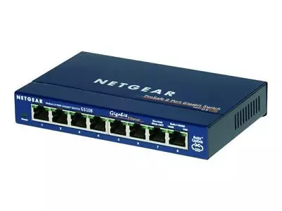 New Netgear Ethernet Switch Home Office Network GS108 Prosafe 8-Port Gigabit • $89