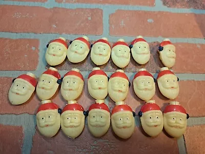 Vintage 60s Blow Mold Light Christmas Light Covers Santa Lot Of 19 • $14.99