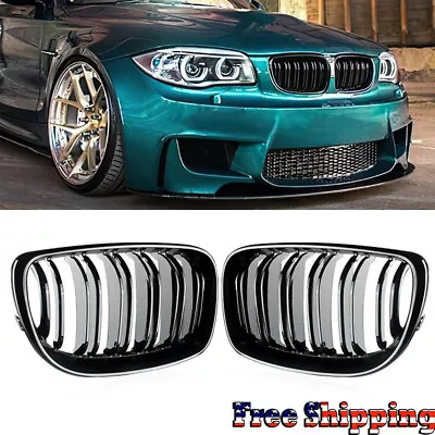 $32.20 • Buy Gloss Black Front Bumper Grilles For BMW E81 E82 E87 E88 128i 130i 135i 2007-13