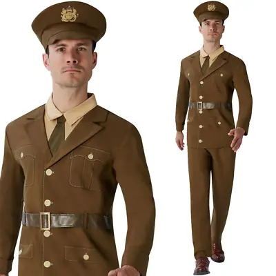 Military History Mens Soldier Army Military Fancy Dress Costume Adults • £34.99