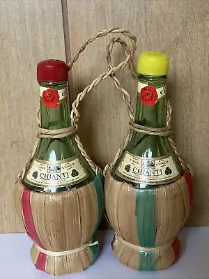 Vintage Salt & Pepper Shakers L.L. Ruffino - VINTAGE WINE BOTTLE Shape • $8.50