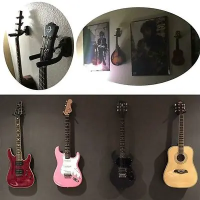 $6.70 • Buy Guitar Hanger Wall Mount Stand Hook Bass Ukulele Bracket Wall Rack X2F9