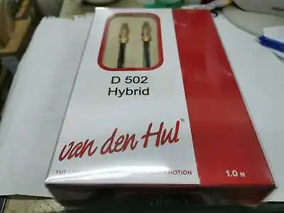 Van Den Hul D–502 HYBRID RCA To RCA Tonearm Cable In (1.0M) Made In Netherlands • $330