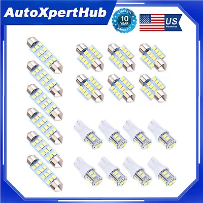 $6.64 • Buy 20pcs LED Interior Lights Bulbs Kit Car Trunk Dome License Plate Lamps 6500K