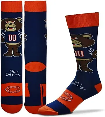 NFL Chicago Bears Da Bears Mascot Staley Dress Socks Mens Boys 3 Sizes Available • $13.99
