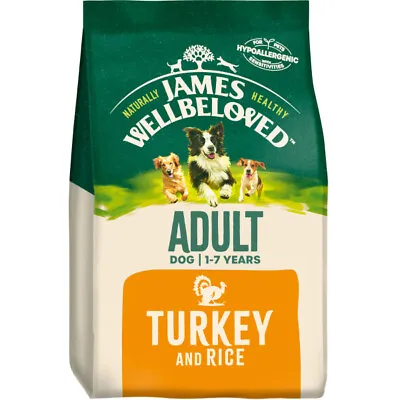 James Wellbeloved Dog Food Dry Turkey & Rice Adult Maintenance Hypoallergenic • £38.29