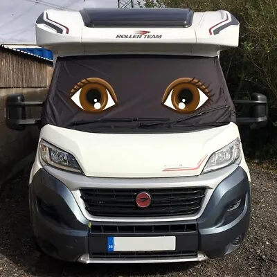 £90 • Buy Motorhome Screen Cover Curtain Wrap Fiat Ducato Boxer Relay Besscarr BrownEyes