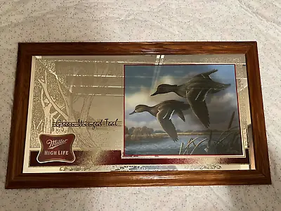Miller High Life Bar Mirror Green Winged Teal 1st In Series • $129.99