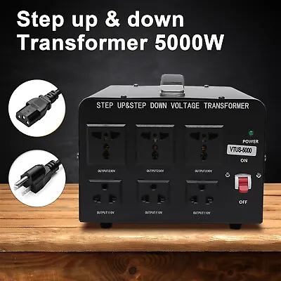 Voltage Converter Volt Transformer Step Up/Down Convert 110V-120V To 220V-240V • $98