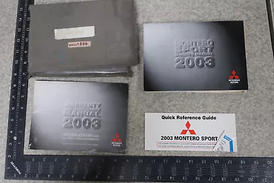 2003 03 Mitsubishi Montero Sport Owner's Manual Set Book - Free Shipping - Om630 • $34.64