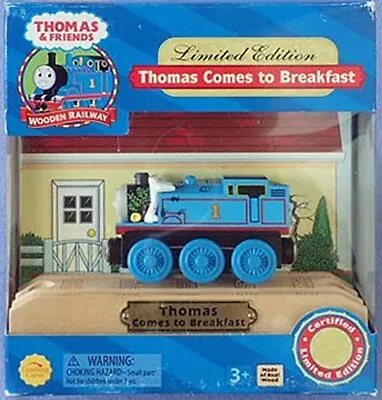 Thomas Wooden Railway Thomas Comes To Breakfast Limited Edition 99179 Age 3+ New • $34.99
