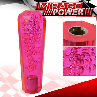 150mm M8/M10/M12 Thread Adapter Diamond Bubble Shift Knob Gear Shifter Neon Pink • $20.99