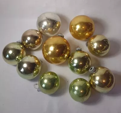 Lot Of 11 Glass Shiny Brite Christmas Ornament Globe Bulb MADE IN USA Vintage  • $18.99