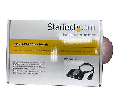 StarTech | VS123HD | 3 Port HDMI Auto Switch W/Remote - NEW • $15