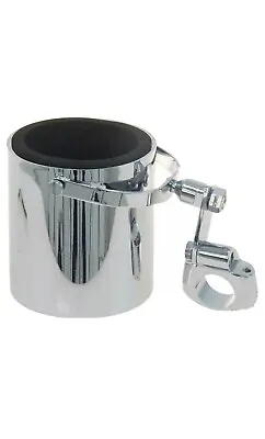 Motorcycle Cup Holder Chrome Handlebar Drink Bottle Holder For Harley Universals • $23