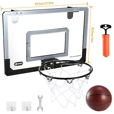 Kids Mini Basketball Hoop System Goal Over The Door Indoor Sports With Ball Toy • $33.94