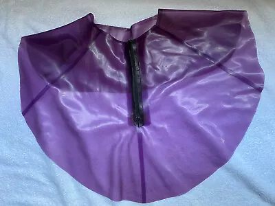 Latex Polymorphe Peplum Skirt In Transparent Violet SMALL • $115