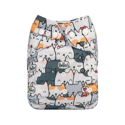 $10.36 • Buy Alva Baby Social Cats Print Modern Cloth Nappy