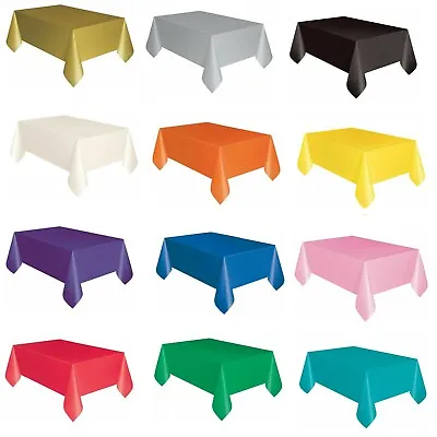 £2.09 • Buy Rectangle Disposable Plastic Table Covers Wipe Clean Party Table Cloth Covers UK