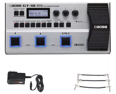 Boss GT-1B Bass Multi-Effects Processor + Gator 9V Power Combo & 3 Patch Cables • $249.99