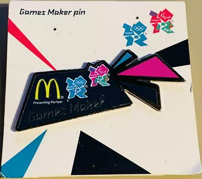 LONDON 2012 Olympic Games GAMES MAKER PIN On Card McDonald's Presenting Partner • £23.74