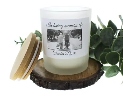 Memorial Photo Candle Photo Scented Candles Personalized Candle Memorial Gifts • $24.24