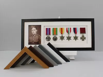 Military Medal Display Frame For Six Medals & A 6x4  Photograph. 20x50cm (128) • £40