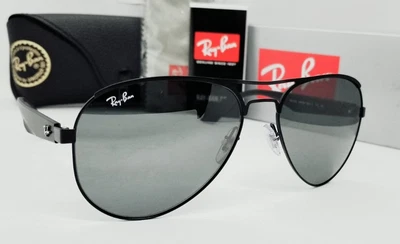 $94.99 • Buy RAY BAN Matte Black/silver Mirror RB3523 006/6G 59 Aviator SUNGLASSES New In Box