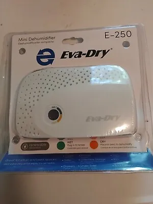 New Eva-Dry E-250 Renewable Mini Dehumidifier Wet Dry Indicator Window White • $14.99