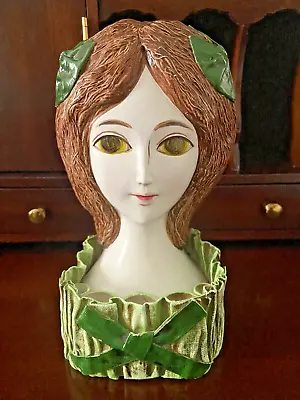 Vintage Paper Mache Lipstick/Cosmetic Head Holder • $26.99