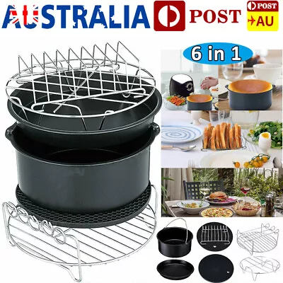 11Pcs Set 8  Air Fryer Accessories Cake Pizza BBQ Roast Barbecue Baking Pan Tray • $22.98