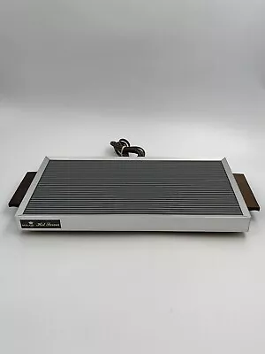 Vintage Broil King 1418 Electric Tray Food Warming Tray Hot Plate Gray Stripes • $44.99