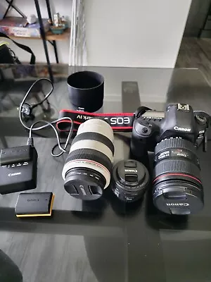 Canon 5d Mark Iv DSLR And 3 Lenses • $4300
