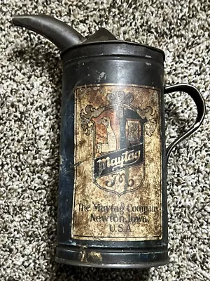 Vintage Maytag Company Oil & Gas Fuel Mixing Can W/ Spout Newton Iowa USA • $32.99