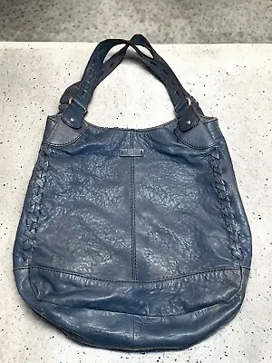UGG Soft Blue Leather Shoulder Bag Hobo Purse • $50