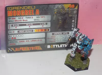 Battletech Grendel Mech [great Steiner's Ghost] (catalyst Plastic Painted) • $9