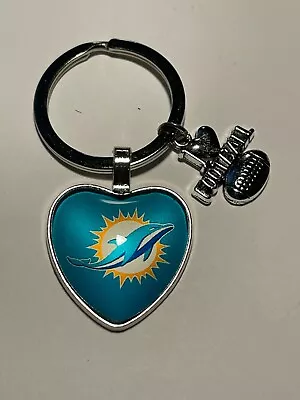  MIAMI DOLPHINS NFL I Love Football Keychain NEW!! • $11