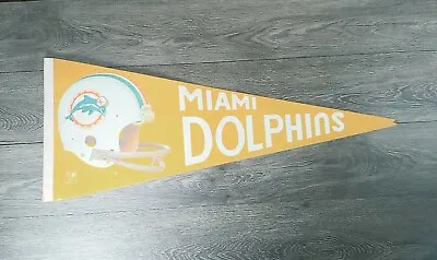 Vintage NFL Miami Dolphins Team Football Pennant 1970's 28  • $19.99