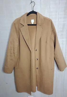 J Jill Trench Size M Petite Soft Brushed Wool Blend Camel Vicuña Coat • $39.99
