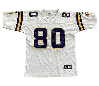 Vtg Starter Minnesota Vikings #80 Cris Carter NFL Football Jersey Mens 48 Skol • $34.95