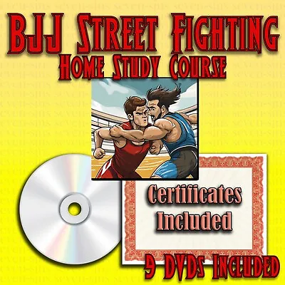 Home Study Course - BJJ Street Fighting Mastery (DVDs + Certificates) • $299.95