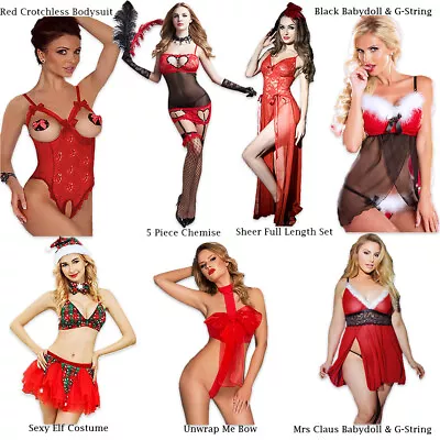 Women Valentines Lingerie Sexy Lace Babydoll Crotch Underwear Nightwear Gift UK • £6.99