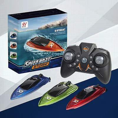 Mini RC Boats 2.4G High Speed Racing Boat 4CH Remote Control W/ LED Light Toy W6 • $15.19